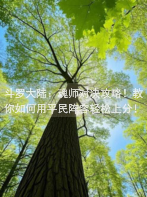 斗罗大陆：魂师对决攻略！教你如何用平民阵容轻松上分！